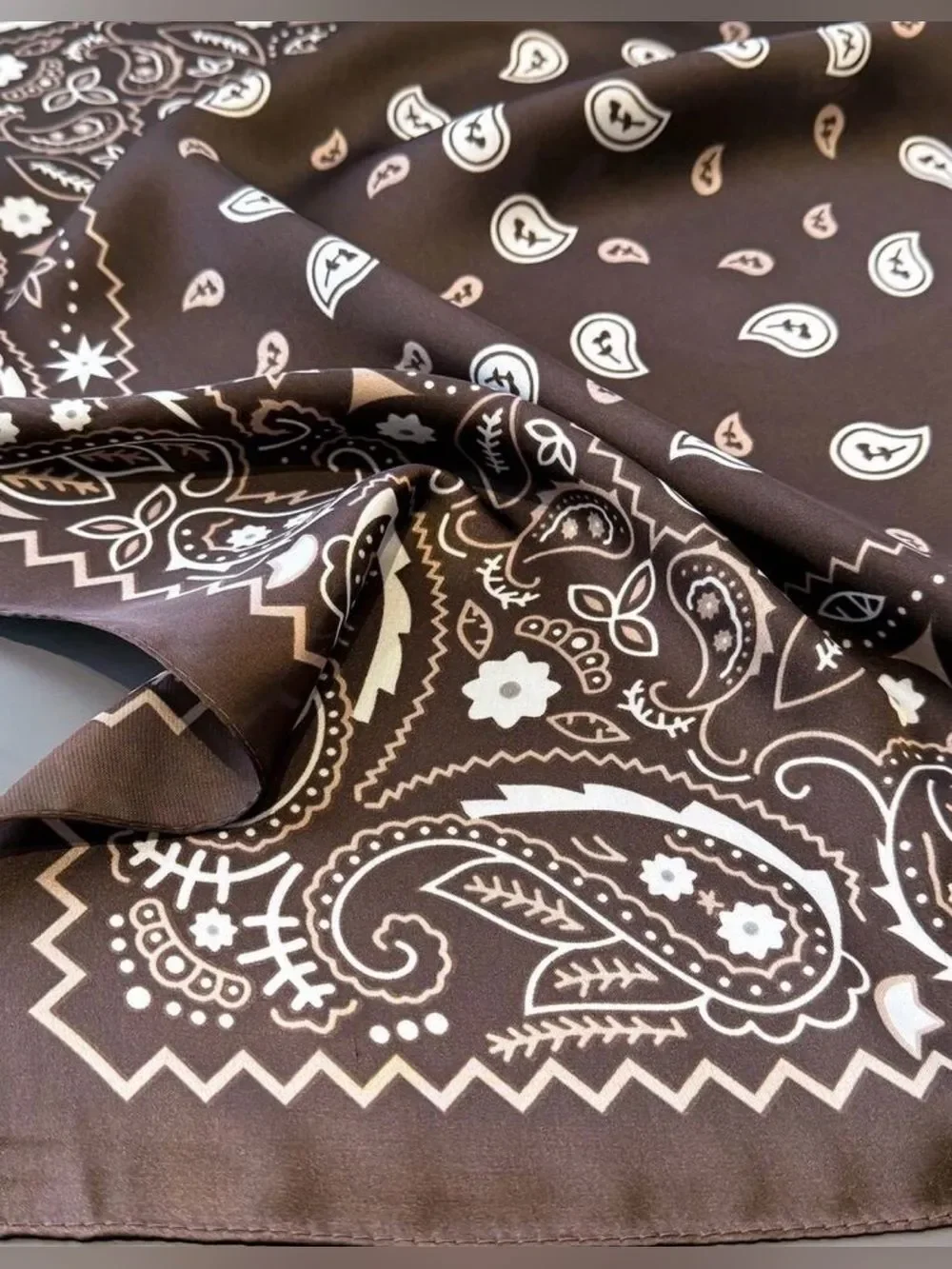 Brown Paisley Scarf M808
